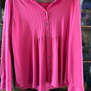 L.L. Bean Vibrant Pink Button-Down Shirt